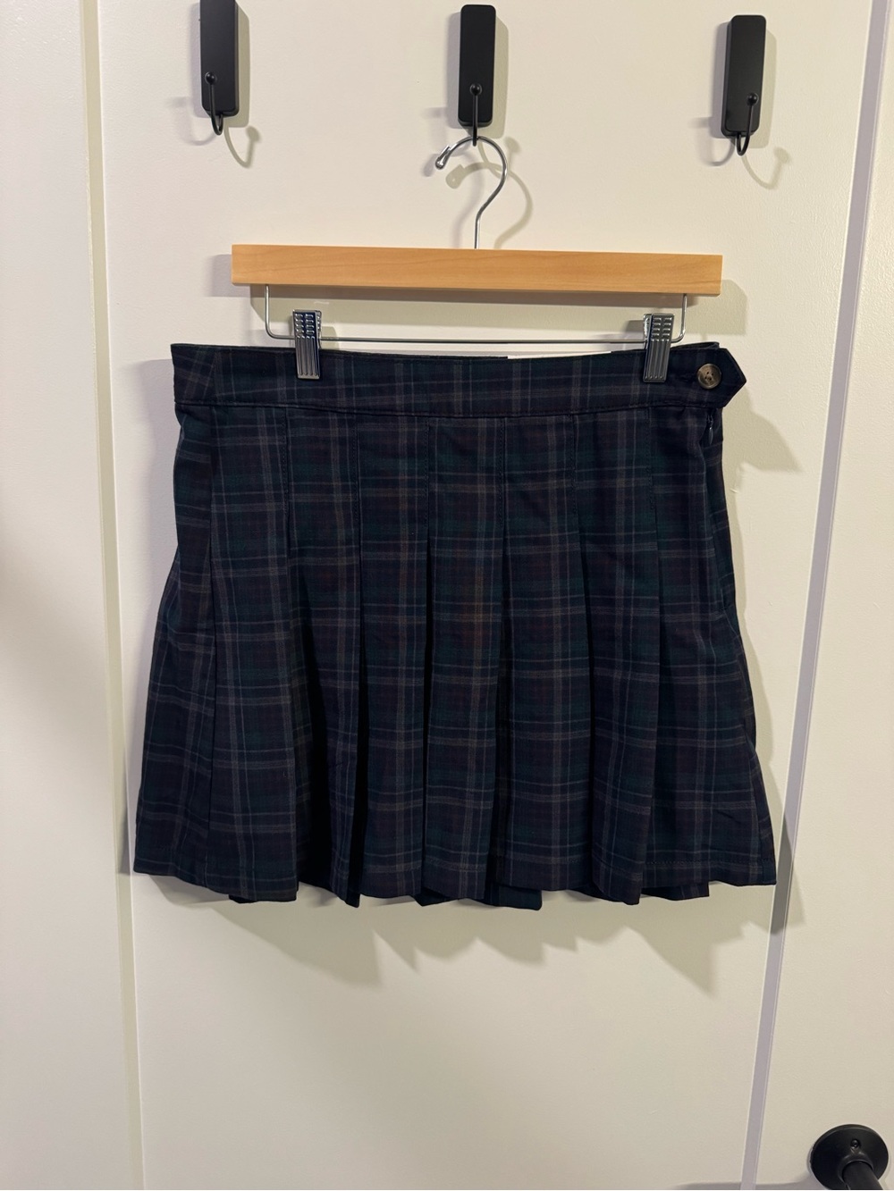 Pleated Plaid Mini Skirt